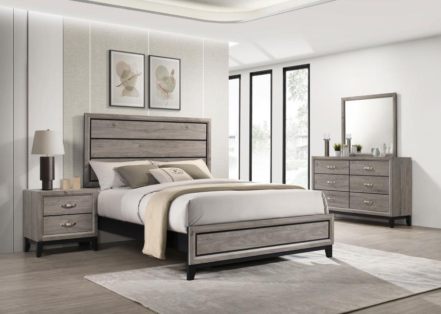 (image for) Valen Four-piece Queen Bedroom Set Light Taupe