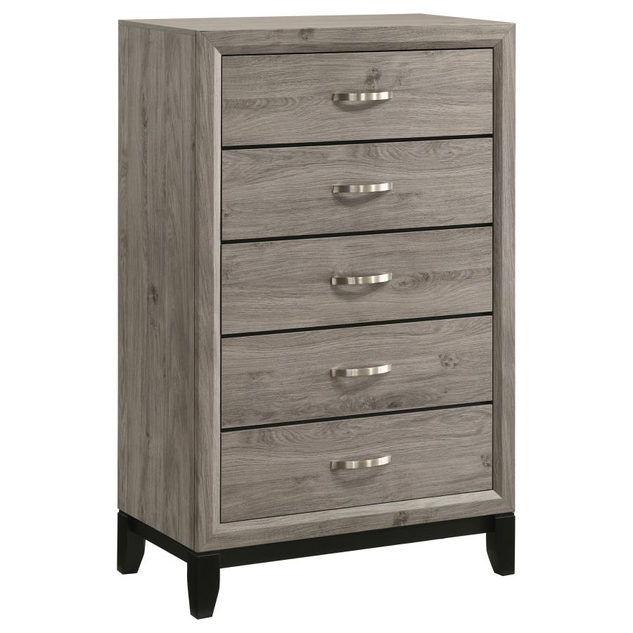 (image for) Valen 5-drawer Bedroom Chest of Drawers Light Taupe