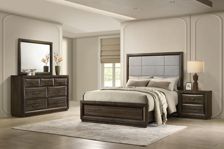 (image for) Atlas 4-piece Queen Bedroom Set Dark Oak