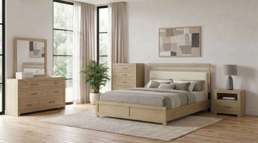 (image for) Hendricks 5-piece Queen Bedroom Set Light Oak