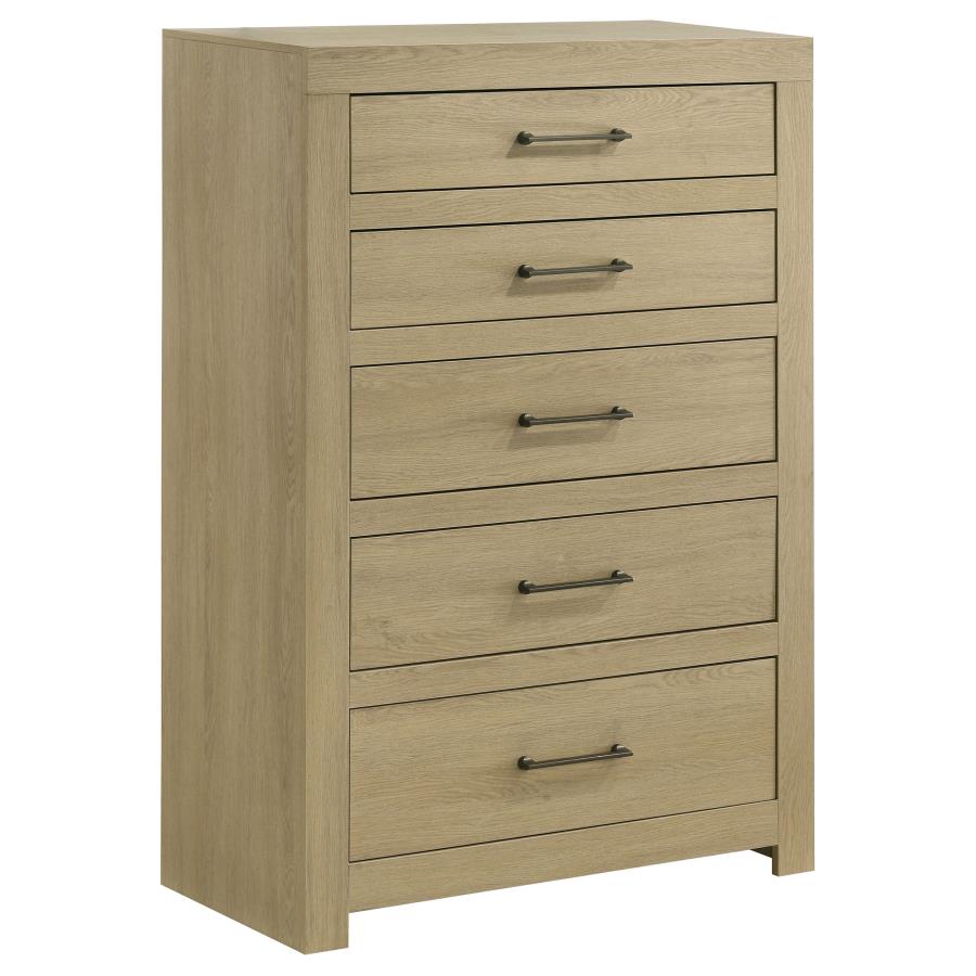 (image for) Hendricks 5-drawer Bedroom Chest of Drawers Light Oak