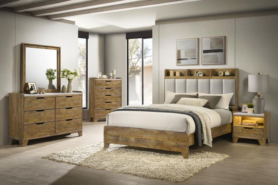 (image for) Henderson 5-piece Queen Bedroom Set Medium Oak