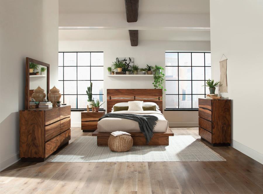 (image for) Winslow 5-piece Eastern King Bedroom Set Smokey Walnut