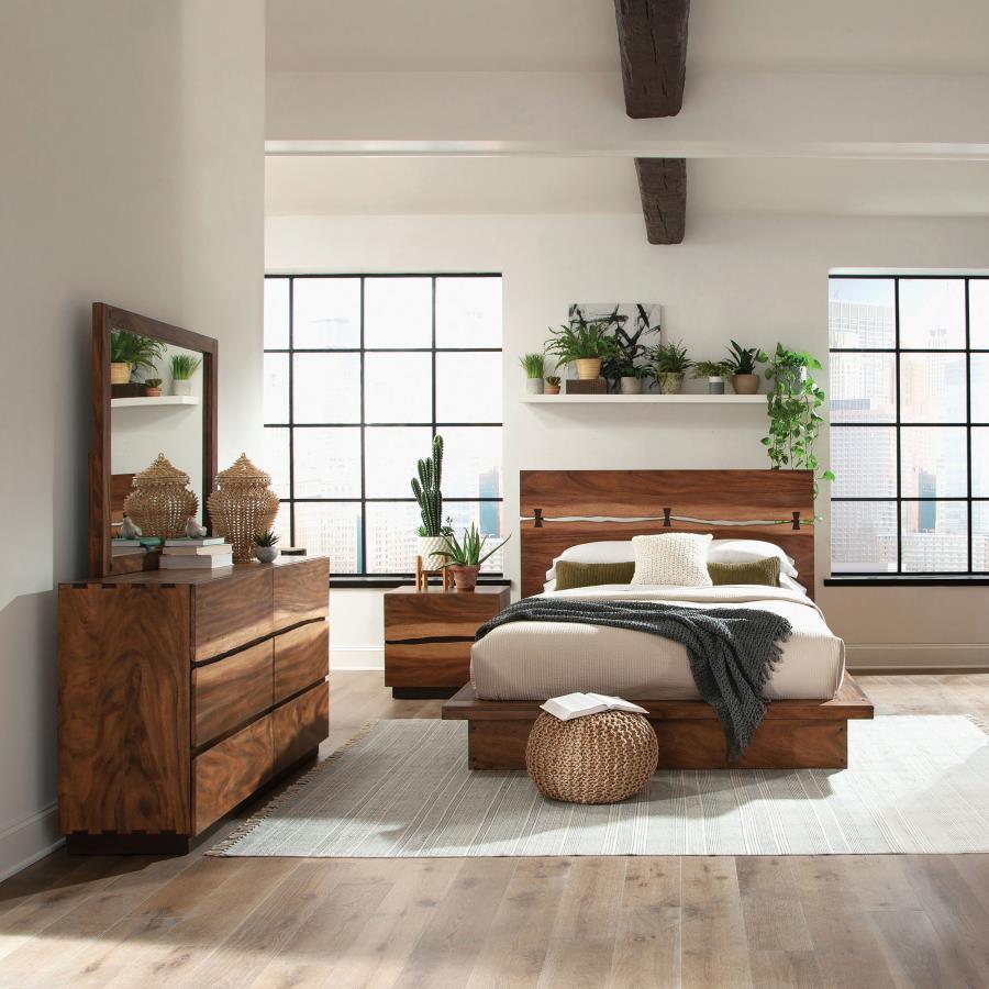 (image for) Winslow 4-piece California King Bedroom Set Smokey Walnut