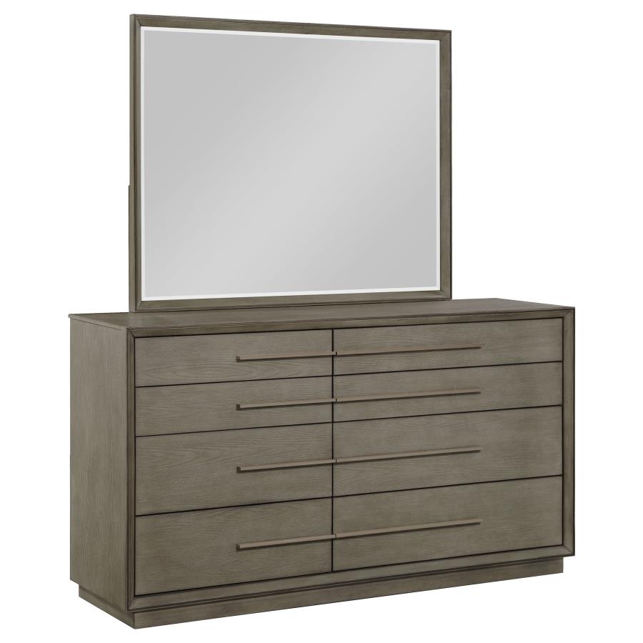 (image for) Durango 8-drawer Dresser and Mirror Taupe Oak