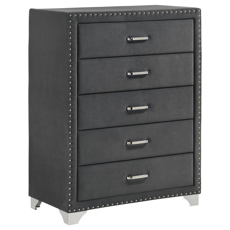 (image for) Melody 5-drawer Bedroom Chest Grey