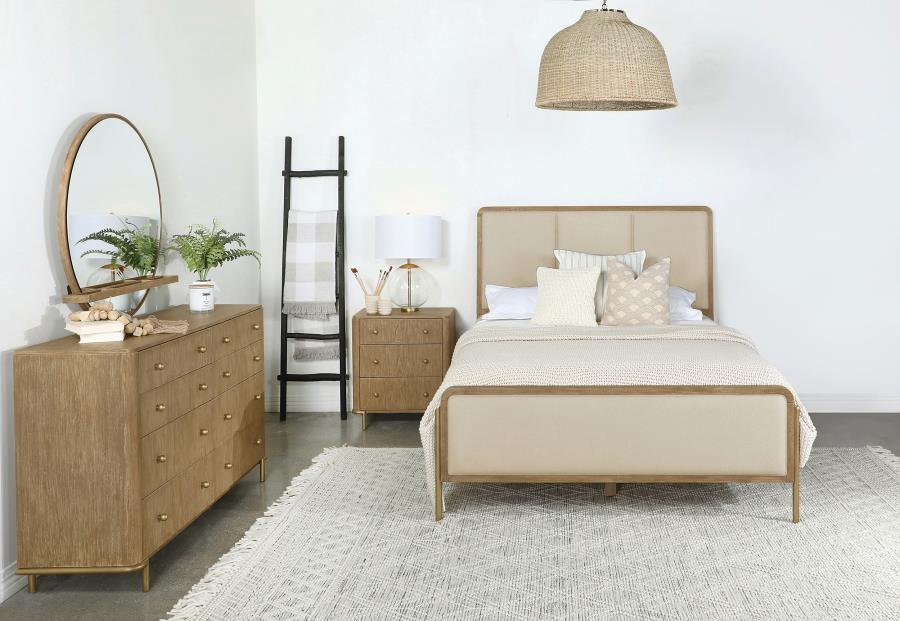 (image for) Arini 4-piece Eastern King Bedroom Set Cream and Sand Wash