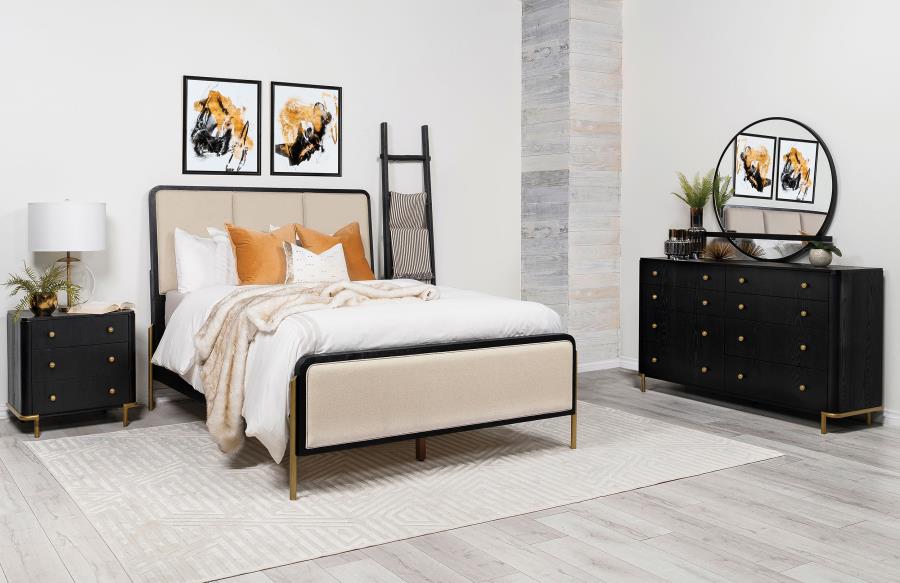 (image for) Arini 4-piece Queen Bedroom Set Cream and Black