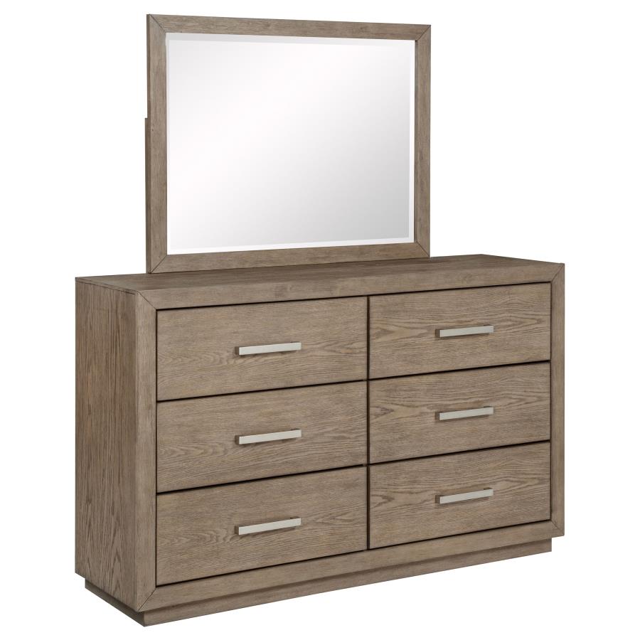 (image for) Kenora 6-drawer Dresser and Mirror Barley Brown