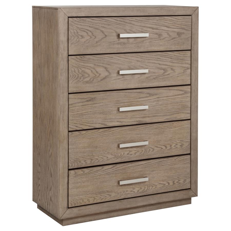 (image for) Kenora 5-drawer Bedroom Chest Barley Brown
