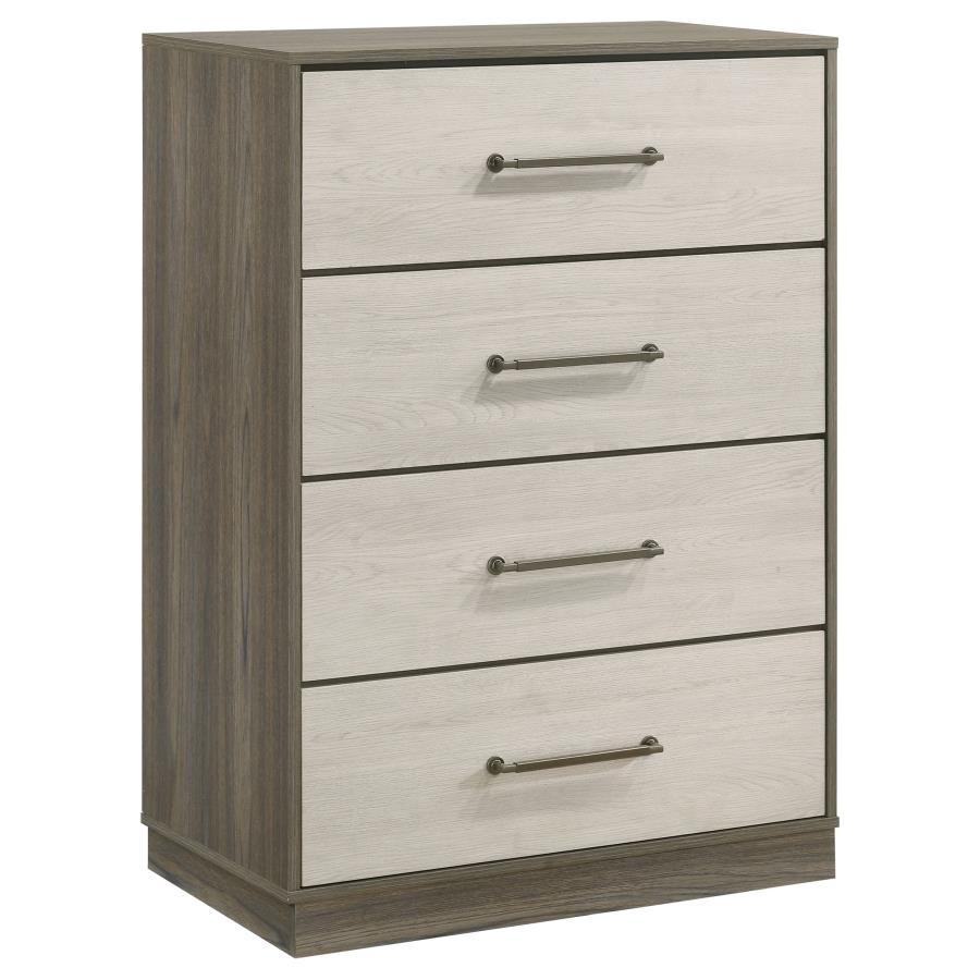 (image for) Fenwick 4-drawer Chest of Drawers Grey Oak