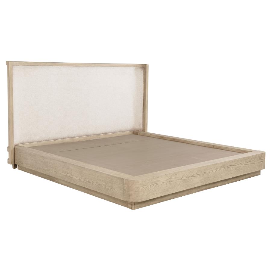 (image for) Kailani 52-inch California King Wingback Bed Beige Oak