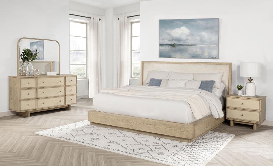 (image for) Kailani 4-piece Queen Bedroom Set Beige Oak
