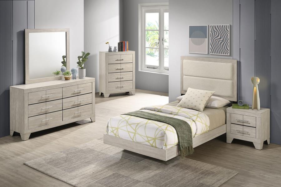 (image for) Trenton 5-piece Twin Bedroom Set Rustic Cream