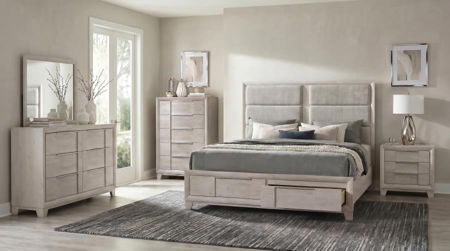 (image for) Farre 5-piece Queen Bedroom Set Washed Grey
