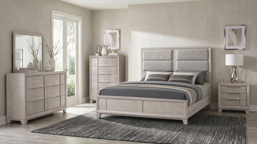 (image for) Farre 5-piece Eastern King Bedroom Set Washed Grey