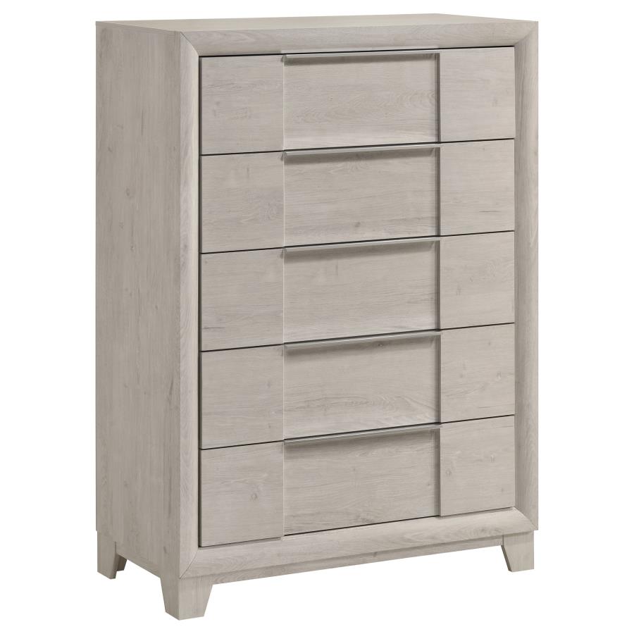 (image for) Farre 5-drawer Chest of Drawers Washed Grey