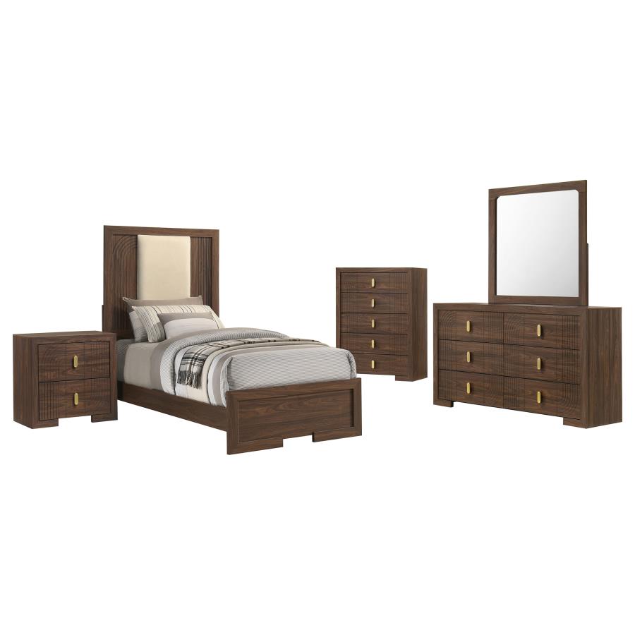 (image for) Etienne 5-piece Twin Bedroom Set Walnut
