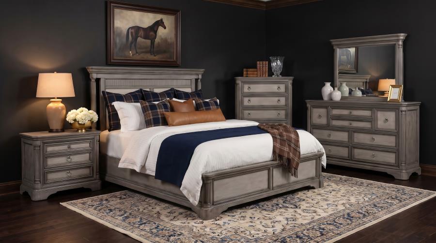 (image for) Cresswell 5-piece Queen Bedroom Set Weathered Taupe