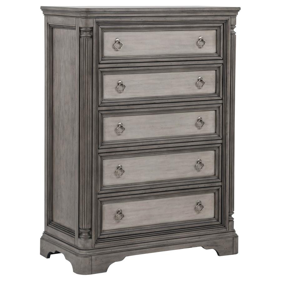(image for) Cresswell 5-drawer Chest of Drawers Weathered Taupe