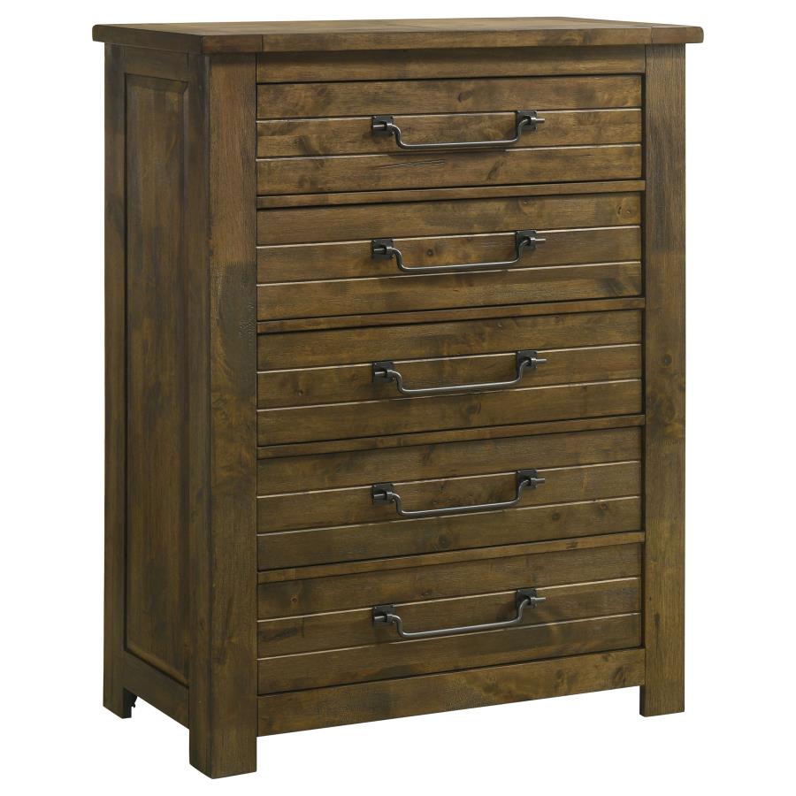 (image for) Doherty 5-drawer Chest of Drawers Rustic Brown