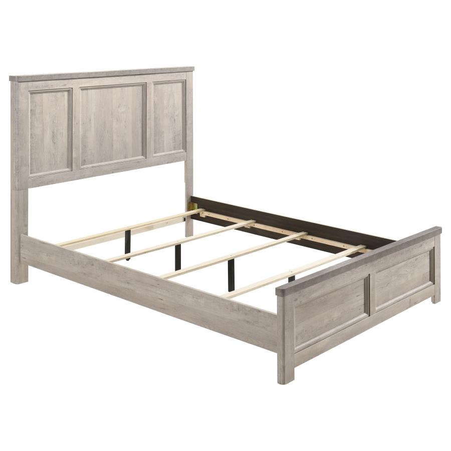 (image for) Nevado Farmhouse Queen Panel Bed Grey and Weathered Taupe