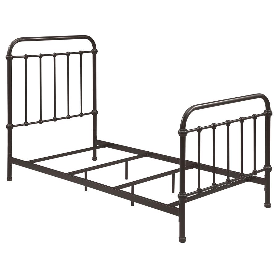 (image for) Livingston Metal Twin Open Frame Bed Dark Bronze