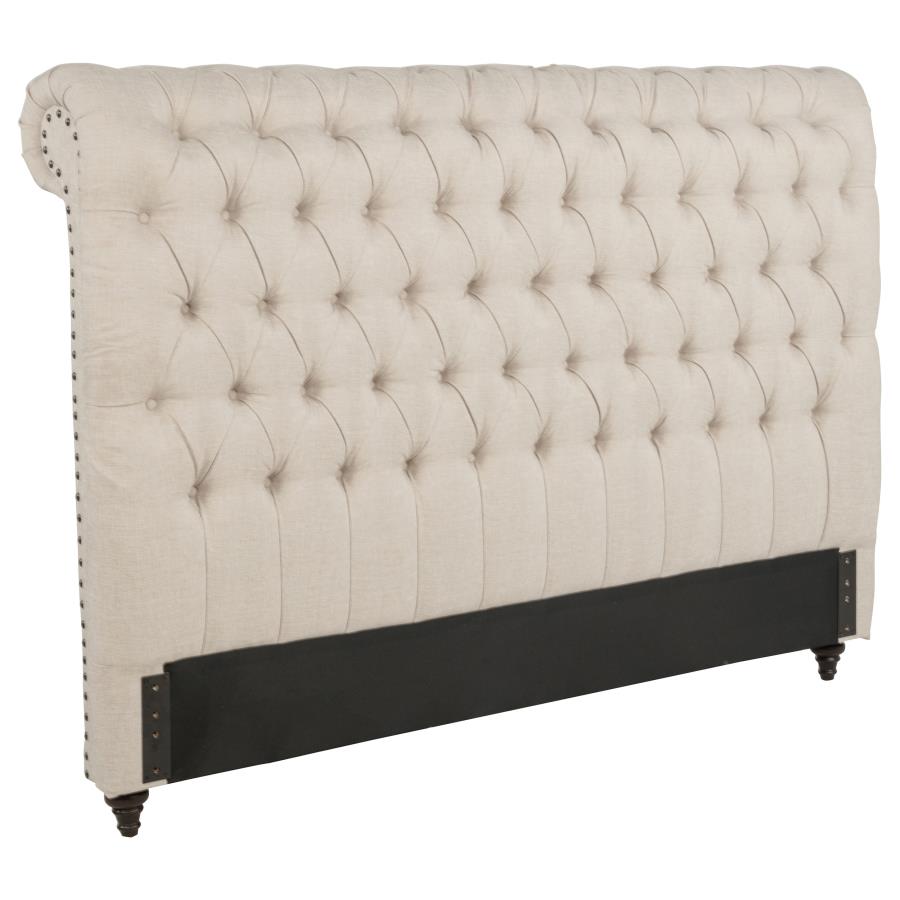 (image for) Devon 57-inch Upholstered California King Headboard Beige