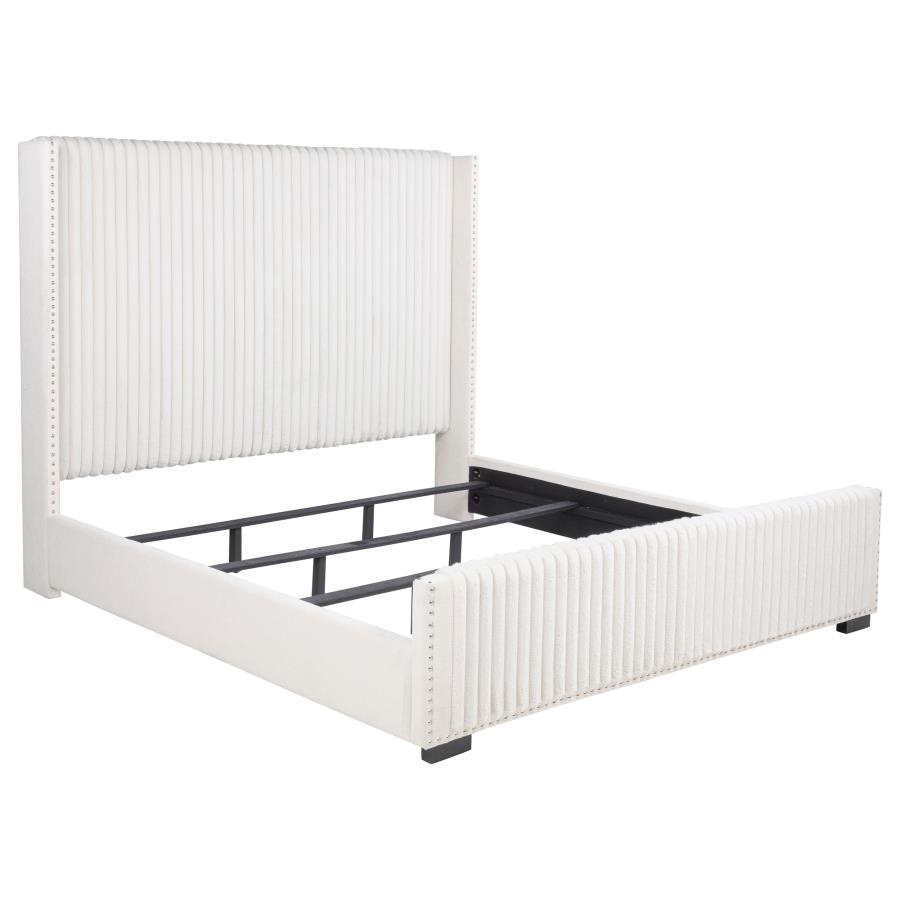 (image for) Natasha 65-inch Upholstered California King Bed Cream