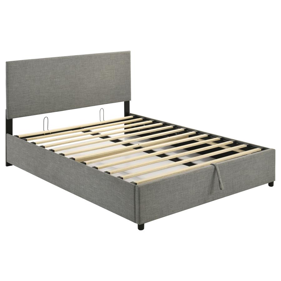 (image for) Reeves Upholstered Queen Lift-Top Storage Platform Bed Grey