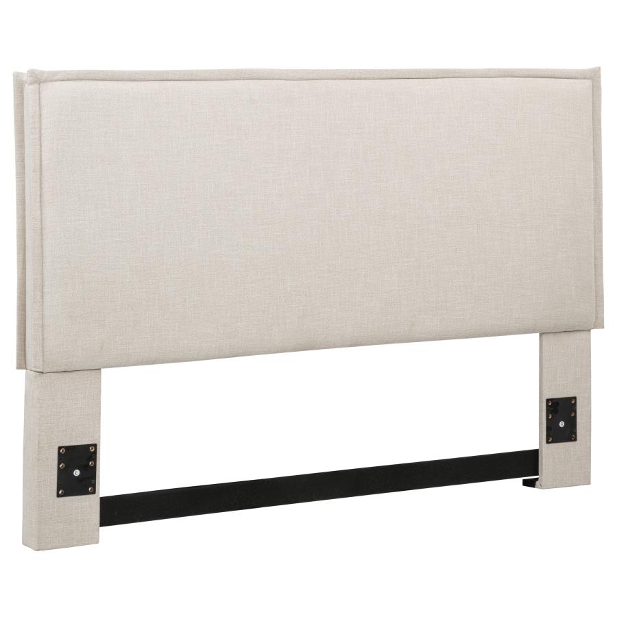 (image for) Izzy Upholstered Queen or Full Panel Headboard Sand