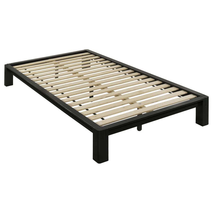 (image for) Gislen Twin Easy Assembly Wood Platform Bed Black