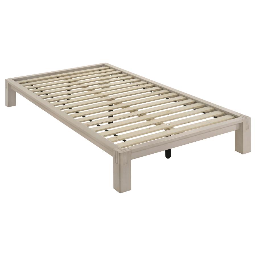 (image for) Gislen Twin Easy Assembly Wood Platform Bed White