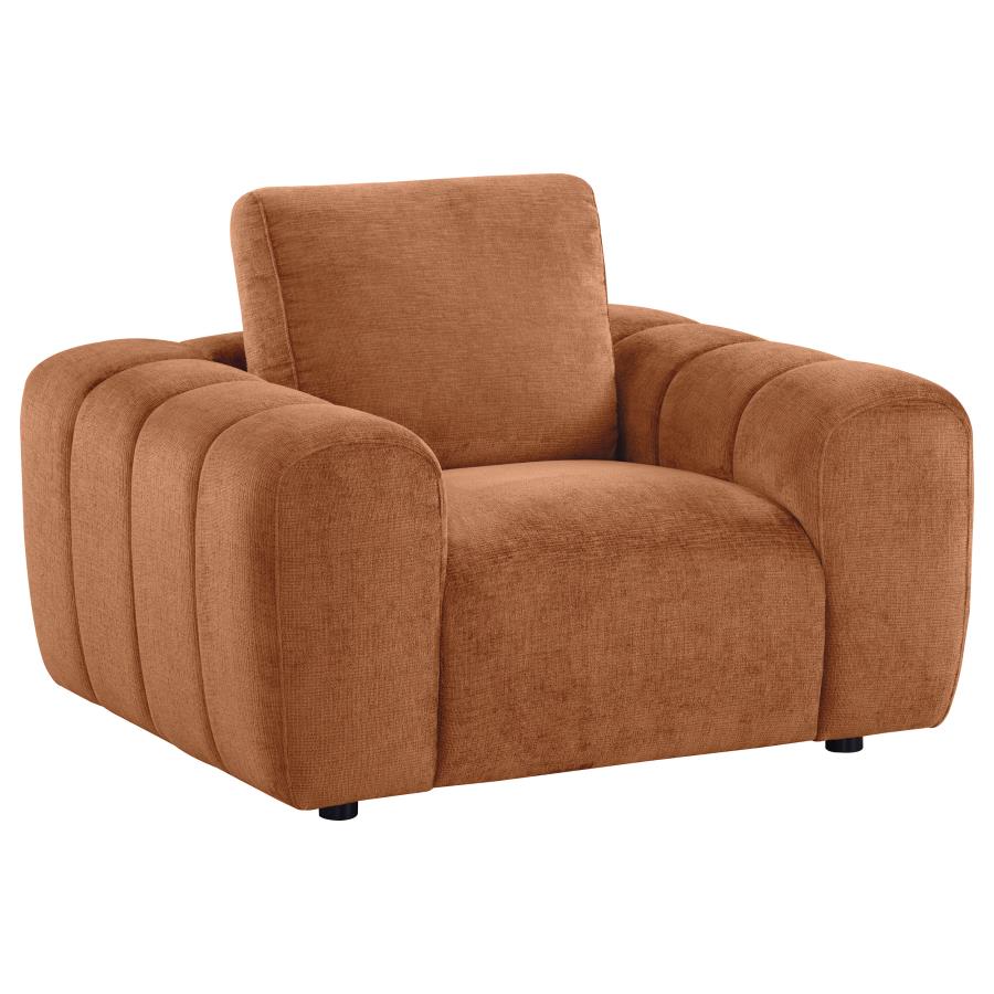 (image for) Burnett Chenille Upholstered Accent Chair Burnt Orange