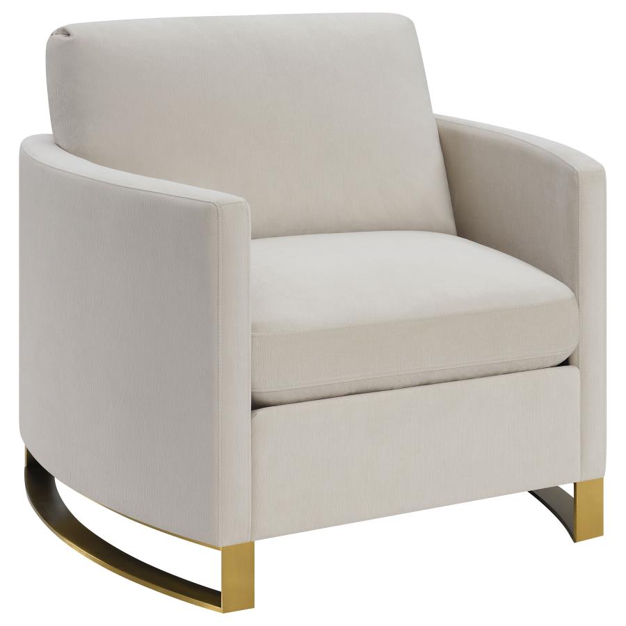 (image for) Corliss Upholstered Curved Track Arm Chair Beige