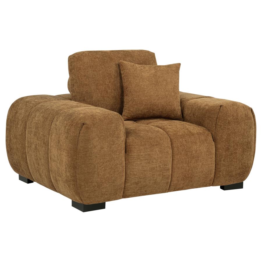 (image for) Octavia Tufted Upholstered Accent Chair Amber