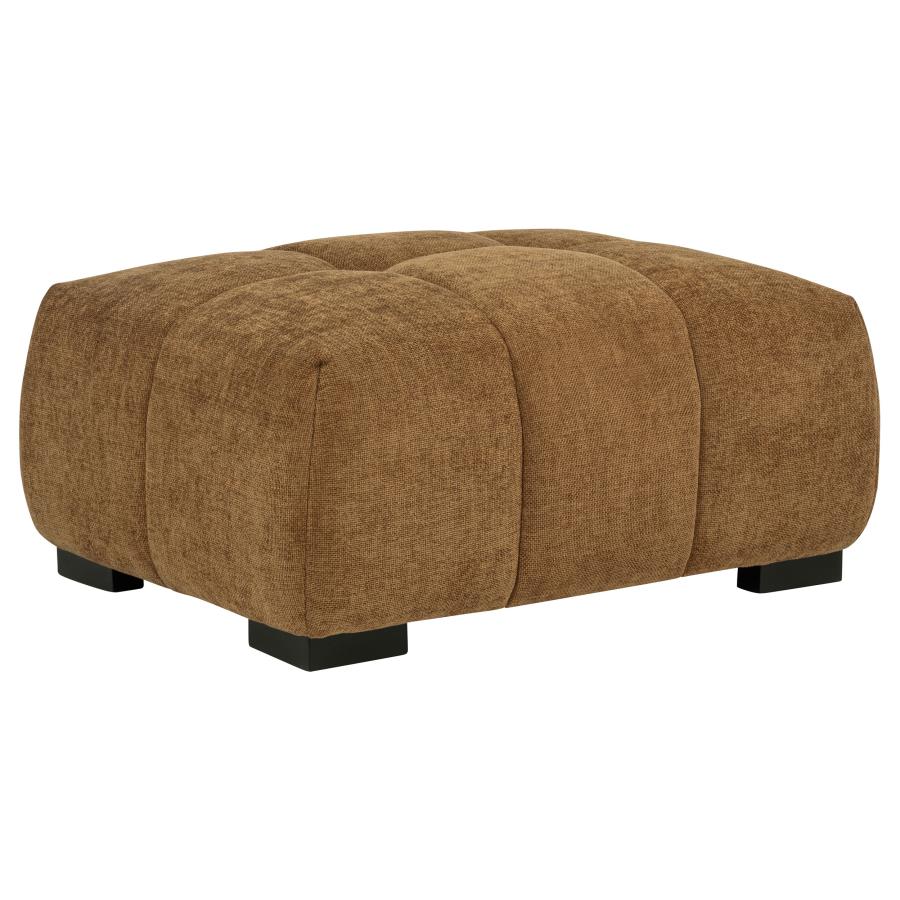 (image for) Octavia Tufted Upholstered Rectangular Ottoman Amber