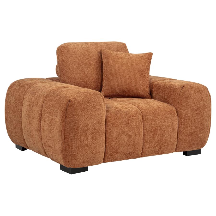 (image for) Octavia Tufted Upholstered Accent Chair Orange