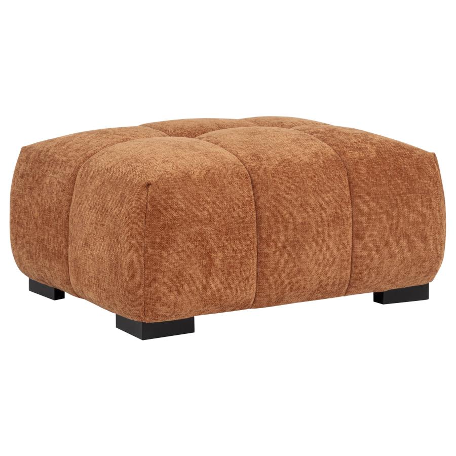 (image for) Octavia Tufted Upholstered Rectangular Ottoman Orange