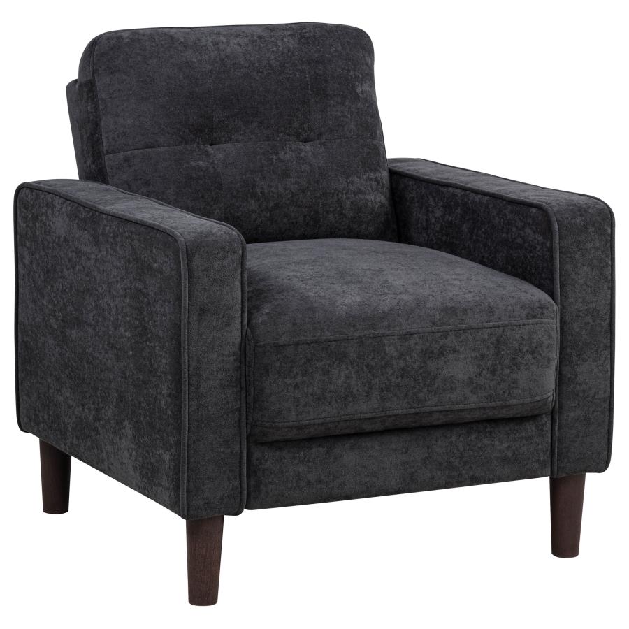 (image for) Bowen II Fabric Upholstered Track Arm Chair Steel Grey