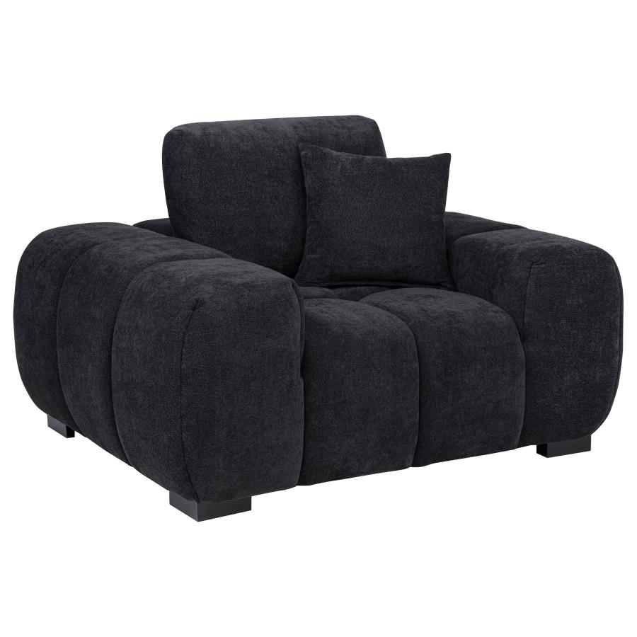 (image for) Octavia Tufted Upholstered Accent Chair Black