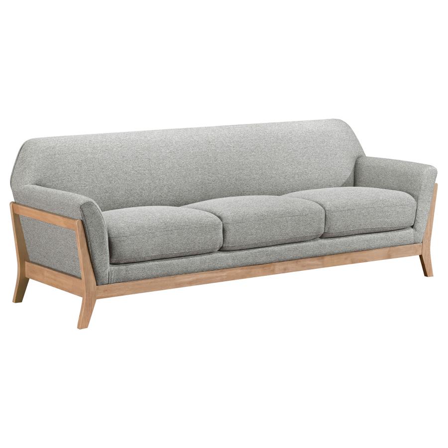 (image for) Vaughn Fabric Upholstered Flared Arm Sofa Grey