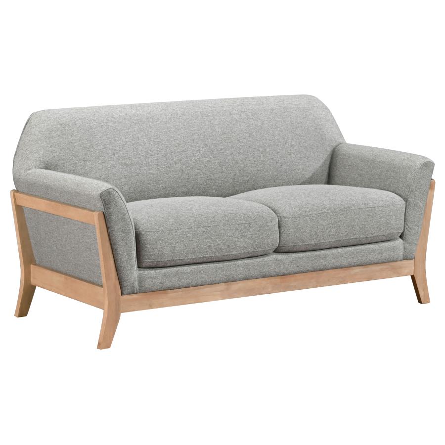 (image for) Vaughn Fabric Upholstered Flared Arm Loveseat Grey