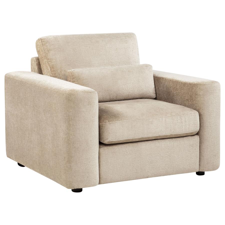 (image for) Amador Chenille Upholstered Track Arm Accent Chair Camel