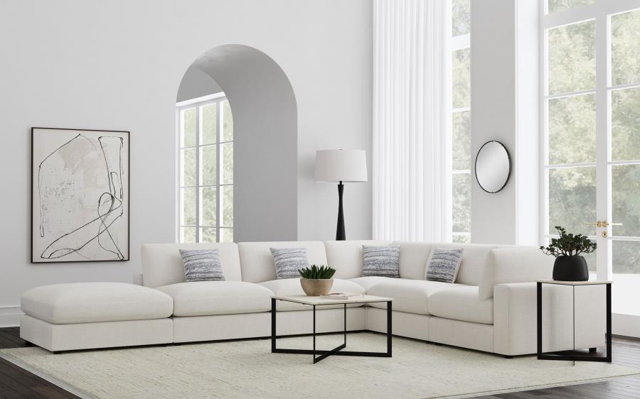 (image for) Serene 6-piece Upholstered Modular Sectional Sofa Beige