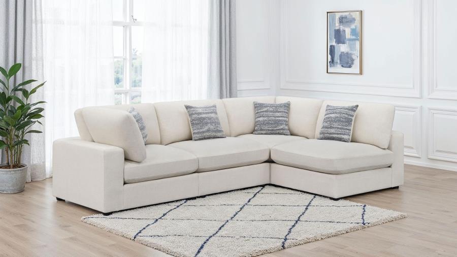 (image for) Serene 4-piece Upholstered Modular Sectional Sofa Beige