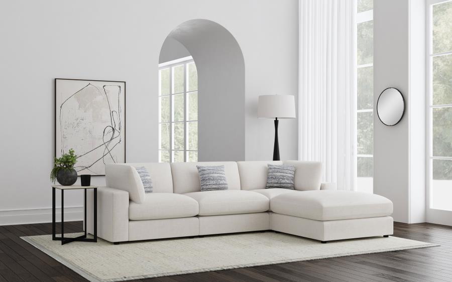 (image for) Serene 4-piece Upholstered Modular Sectional Sofa Beige