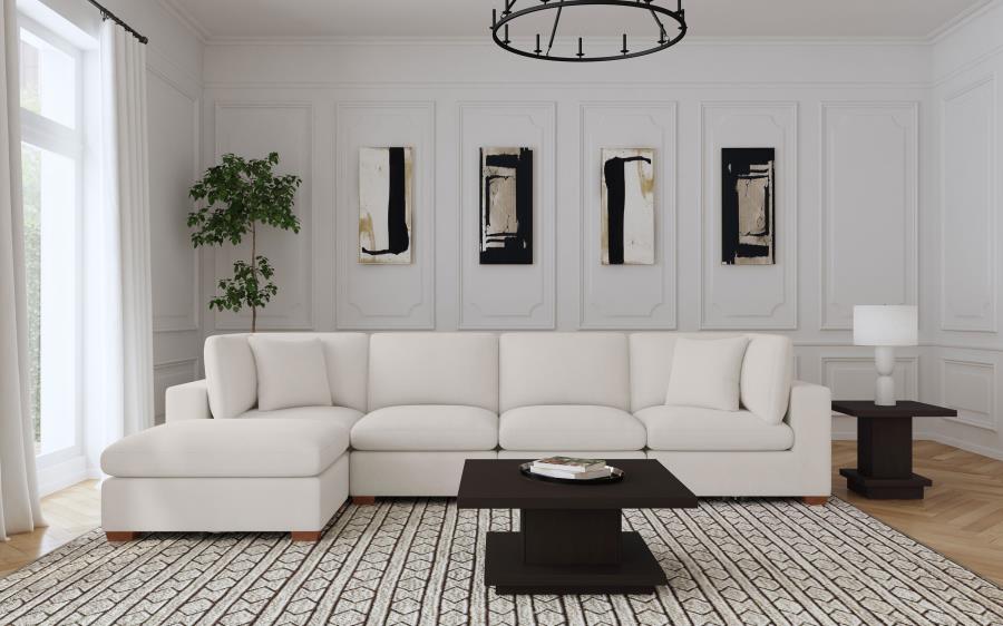 (image for) Lakeview 5-piece Upholstered Modular Sectional Sofa Ivory