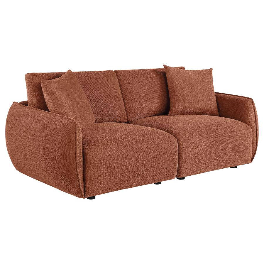 (image for) Elysia Fabric Upholstered Modular Lounge Loveseat Coral