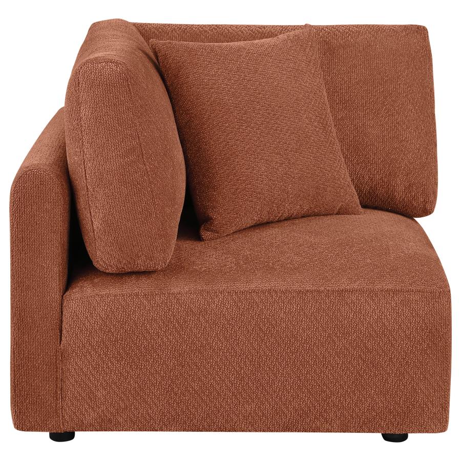 (image for) Elysia Fabric Upholstered Modular Corner Chair Coral